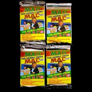 VINTAGE MAD MAGAZINE TRADING CARDS 4 PACKS NIP